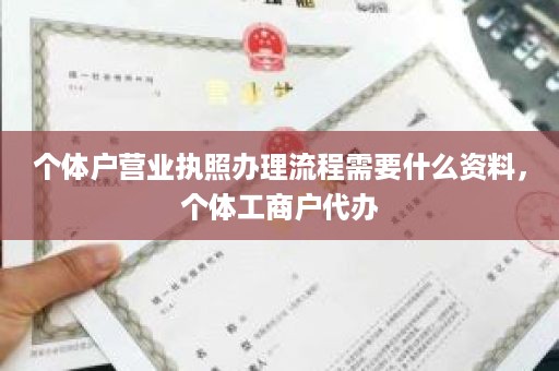 个体户营业执照办理流程需要什么资料，个体工商户代办