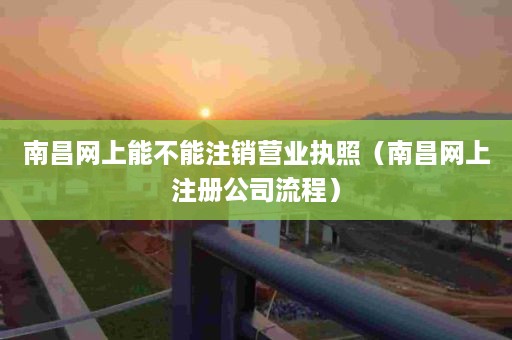 南昌网上能不能注销营业执照（南昌网上注册公司流程）