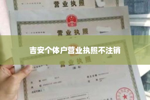 吉安个体户营业执照不注销