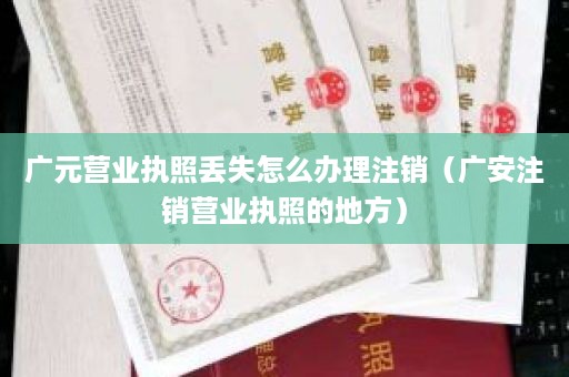 广元营业执照丢失怎么办理注销（广安注销营业执照的地方）