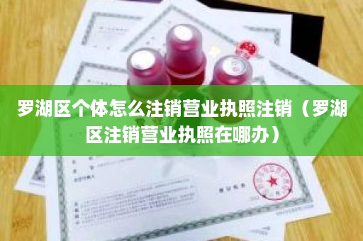 罗湖区个体怎么注销营业执照注销（罗湖区注销营业执照在哪办）