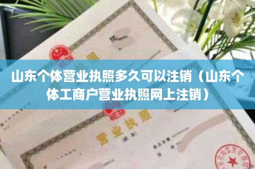 山东个体营业执照多久可以注销（山东个体工商户营业执照网上注销）