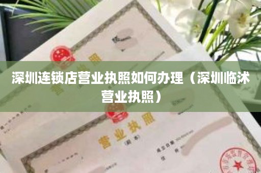 深圳连锁店营业执照如何办理（深圳临沭营业执照）