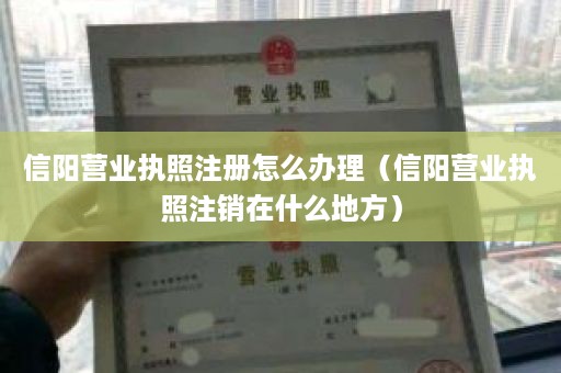 信阳营业执照注册怎么办理（信阳营业执照注销在什么地方）