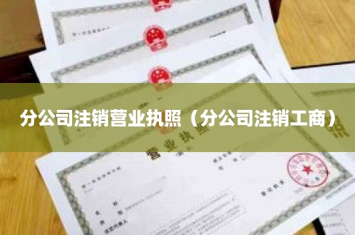 分公司注销营业执照（分公司注销工商）