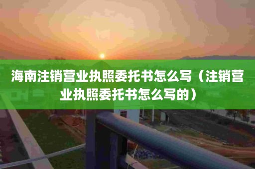 海南注销营业执照委托书怎么写（注销营业执照委托书怎么写的）