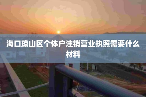 海口琼山区个体户注销营业执照需要什么材料