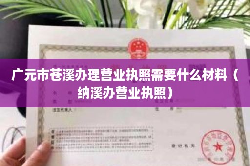 广元市苍溪办理营业执照需要什么材料（纳溪办营业执照）