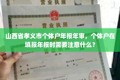 山西省孝义市个体户年报年审，个体户在填报年报时需要注意什么？