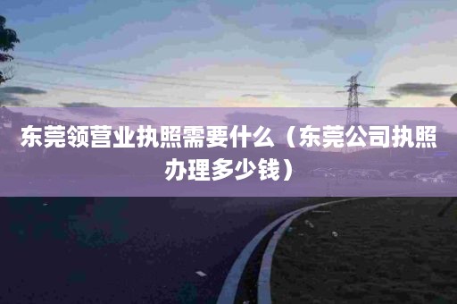 东莞领营业执照需要什么（东莞公司执照办理多少钱）