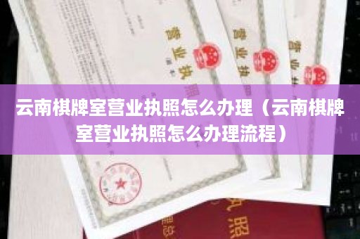 云南棋牌室营业执照怎么办理（云南棋牌室营业执照怎么办理流程）