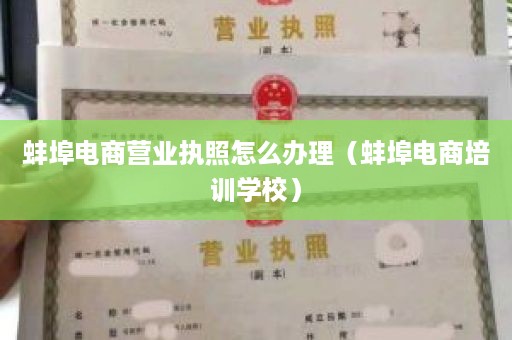 蚌埠电商营业执照怎么办理（蚌埠电商培训学校）