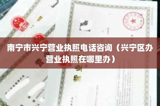 南宁市兴宁营业执照电话咨询（兴宁区办营业执照在哪里办）