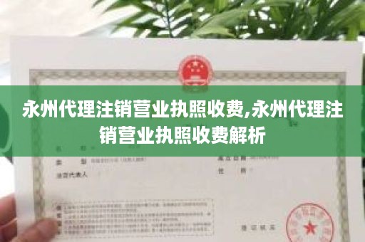 永州代理注销营业执照收费,永州代理注销营业执照收费解析