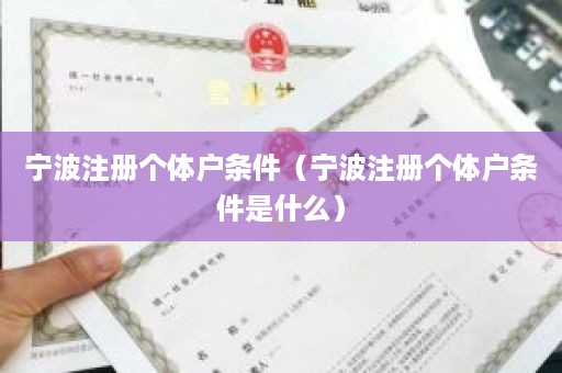 宁波注册个体户条件（宁波注册个体户条件是什么）