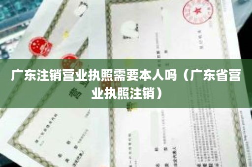 广东注销营业执照需要本人吗（广东省营业执照注销）