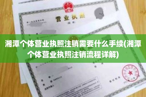 湘潭个体营业执照注销需要什么手续(湘潭个体营业执照注销流程详解)