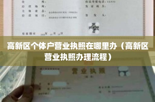 高新区个体户营业执照在哪里办（高新区营业执照办理流程）