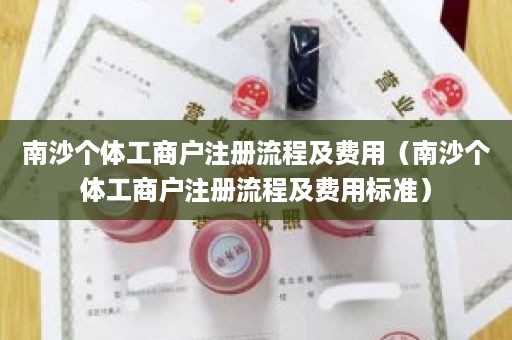 南沙个体工商户注册流程及费用（南沙个体工商户注册流程及费用标准）