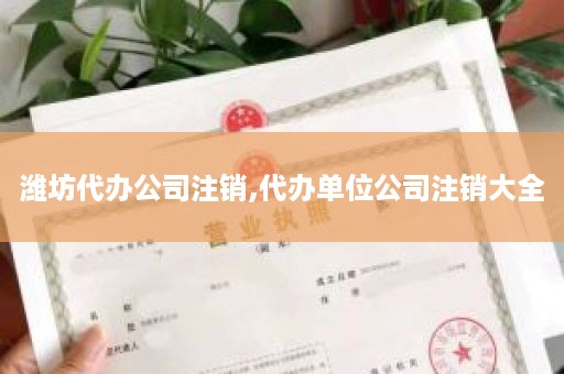 潍坊代办公司注销,代办单位公司注销大全