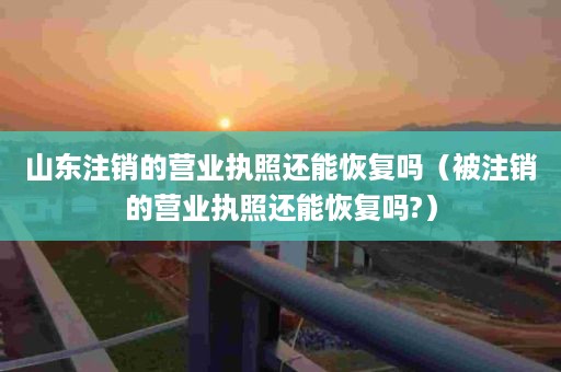 山东注销的营业执照还能恢复吗（被注销的营业执照还能恢复吗?）