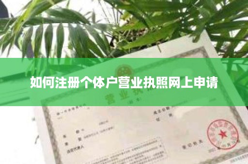 如何注册个体户营业执照网上申请