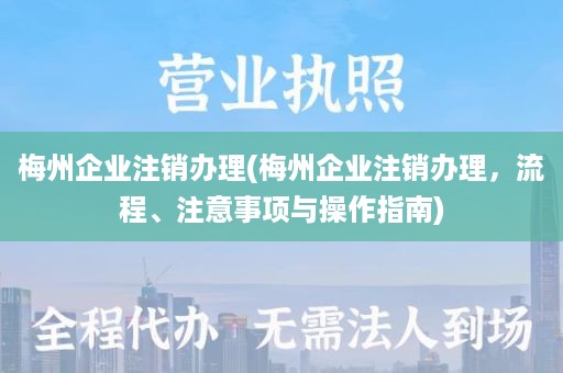 梅州企业注销办理(梅州企业注销办理，流程、注意事项与操作指南)