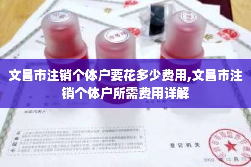 文昌市注销个体户要花多少费用,文昌市注销个体户所需费用详解