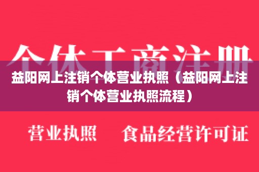 益阳网上注销个体营业执照（益阳网上注销个体营业执照流程）