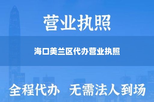 海口美兰区代办营业执照