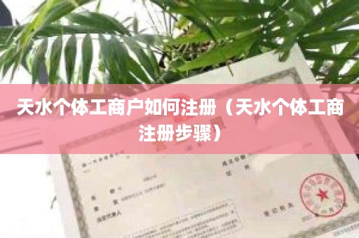 天水个体工商户如何注册（天水个体工商注册步骤）