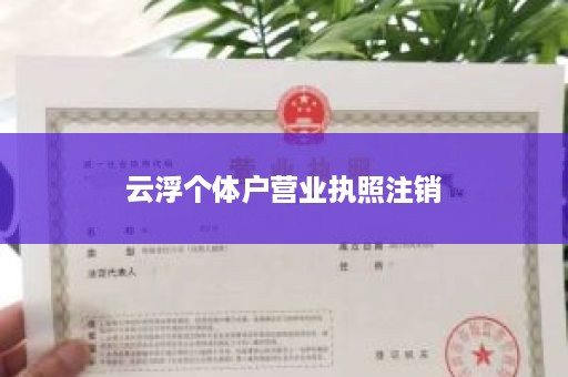 云浮个体户营业执照注销