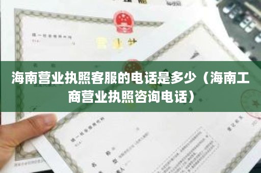 海南营业执照客服的电话是多少（海南工商营业执照咨询电话）