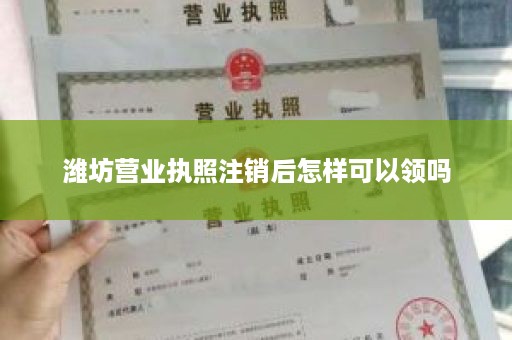 潍坊营业执照注销后怎样可以领吗