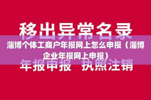 淄博个体工商户年报网上怎么申报（淄博企业年报网上申报）