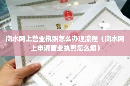 衡水网上营业执照怎么办理流程（衡水网上申请营业执照怎么填）