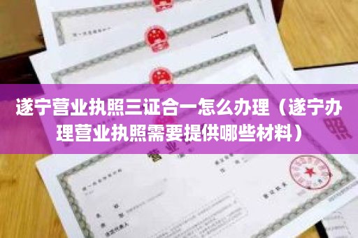 遂宁营业执照三证合一怎么办理（遂宁办理营业执照需要提供哪些材料）