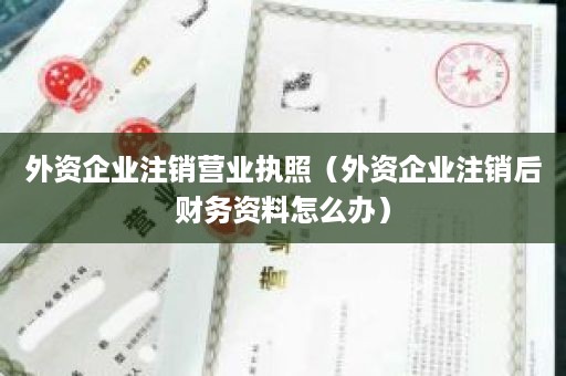 外资企业注销营业执照（外资企业注销后财务资料怎么办）