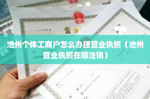 池州个体工商户怎么办理营业执照（池州营业执照在哪注销）