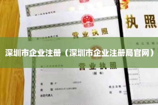 深圳市企业注册（深圳市企业注册局官网）