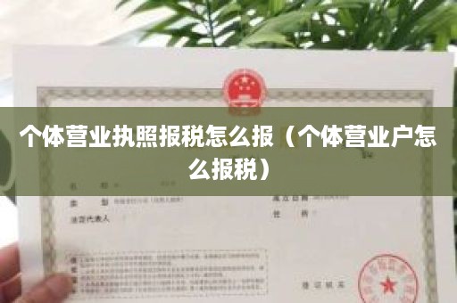 个体营业执照报税怎么报（个体营业户怎么报税）