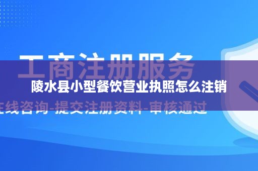 陵水县小型餐饮营业执照怎么注销