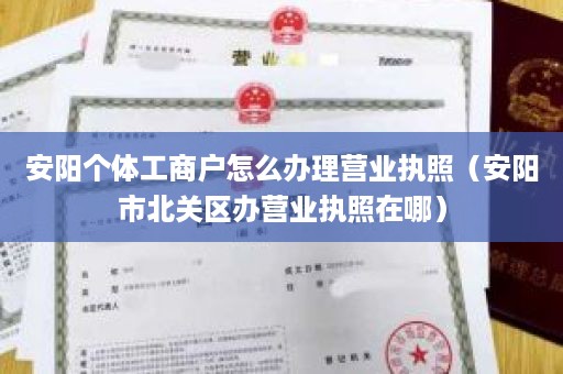 安阳个体工商户怎么办理营业执照（安阳市北关区办营业执照在哪）