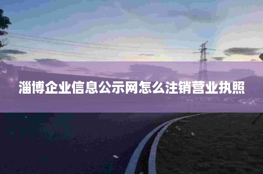 淄博企业信息公示网怎么注销营业执照