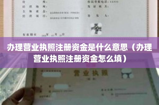 办理营业执照注册资金是什么意思（办理营业执照注册资金怎么填）