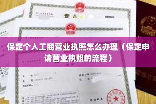 保定个人工商营业执照怎么办理（保定申请营业执照的流程）