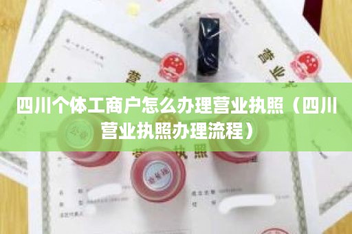 四川个体工商户怎么办理营业执照（四川营业执照办理流程）