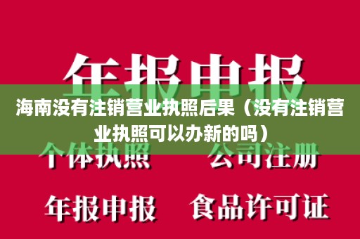 海南没有注销营业执照后果（没有注销营业执照可以办新的吗）