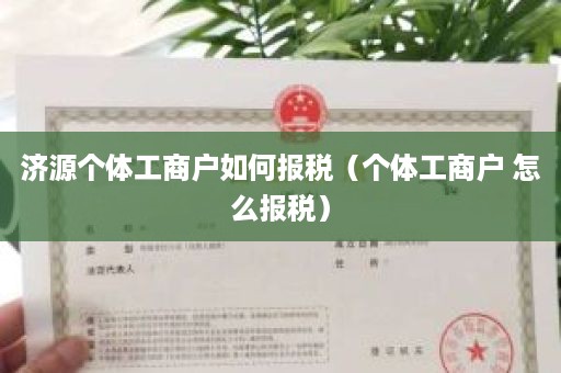 济源个体工商户如何报税（个体工商户 怎么报税）