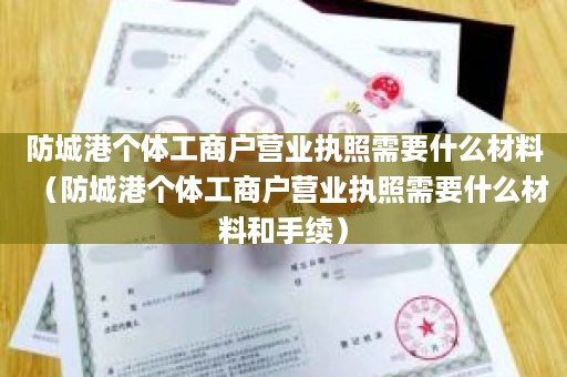 防城港个体工商户营业执照需要什么材料（防城港个体工商户营业执照需要什么材料和手续）